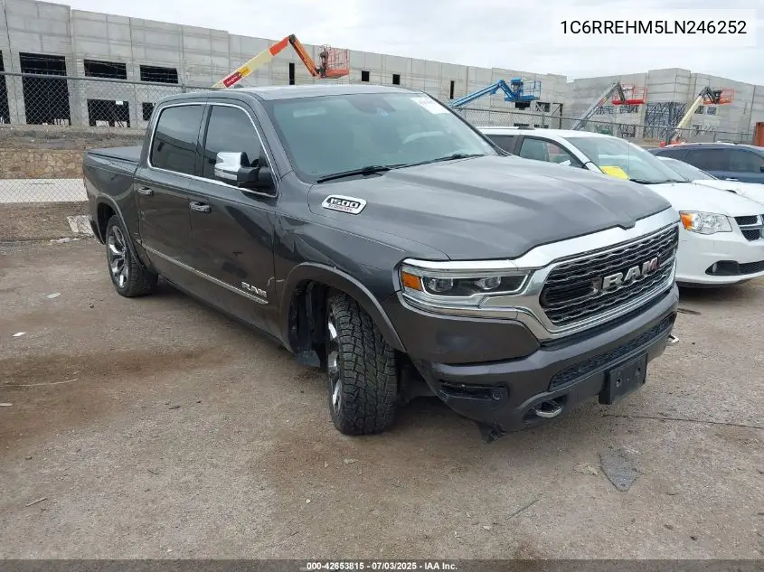 2020 Ram 1500 Limited 4X2 5'7 Box VIN: 1C6RREHM5LN246252 Lot: 42653815