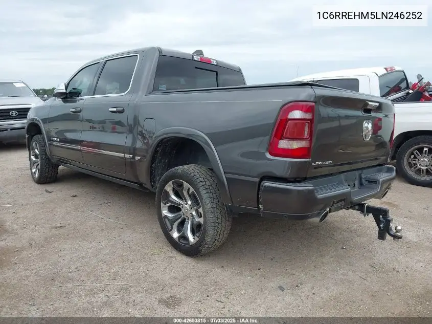 2020 Ram 1500 Limited 4X2 5'7 Box VIN: 1C6RREHM5LN246252 Lot: 42653815