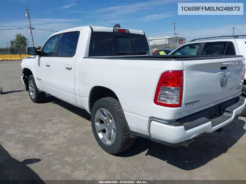 2020 Ram 1500 Big Horn 4X4 5'7 Box VIN: 1C6SRFFM0LN248873 Lot: 42661889