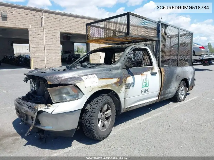 2021 Ram 1500 Classic Tradesman 4X2 8' Box VIN: 3C6JR6DG0MG518784 Lot: 42260175