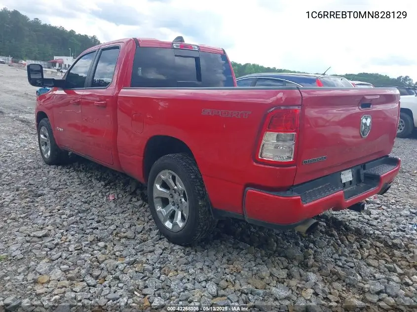 2021 Ram 1500 Big Horn 4X2 6'4 Box VIN: 1C6RREBT0MN828129 Lot: 42268306