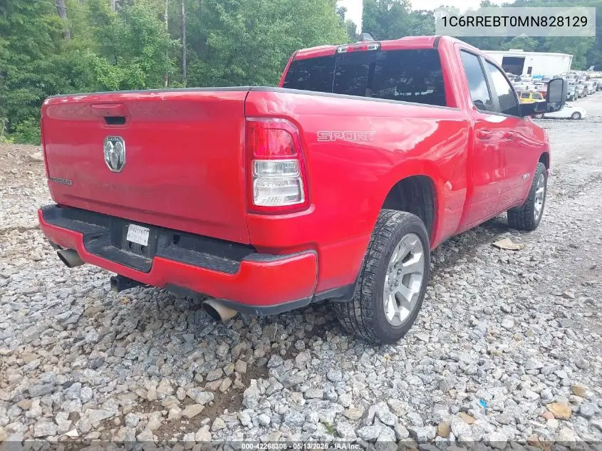2021 Ram 1500 Big Horn 4X2 6'4 Box VIN: 1C6RREBT0MN828129 Lot: 42268306