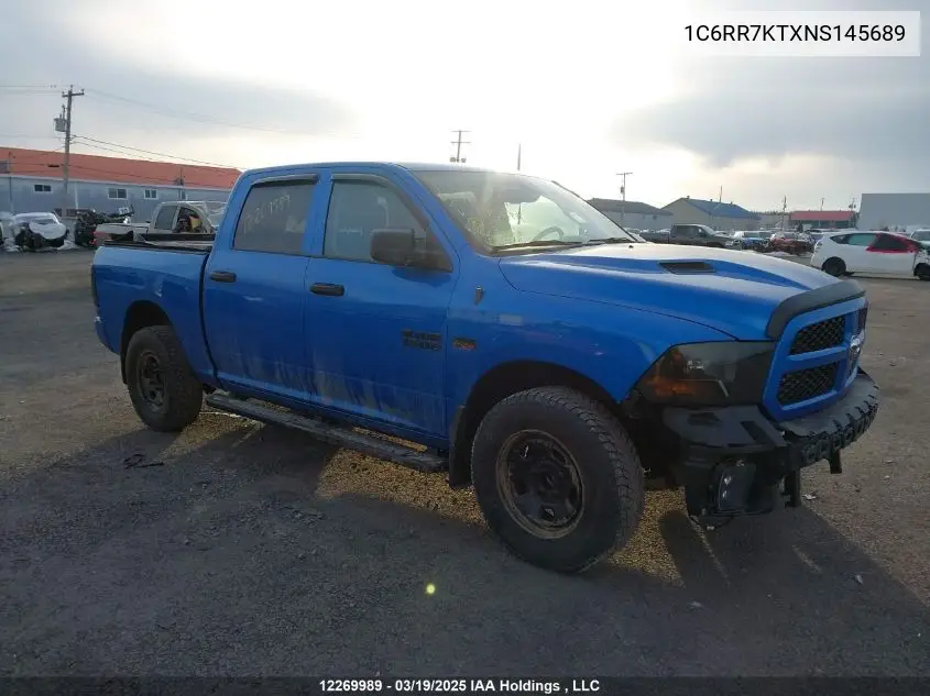 2022 Ram 1500 Classic Tradesman VIN: 1C6RR7KTXNS145689 Lot: 12269989