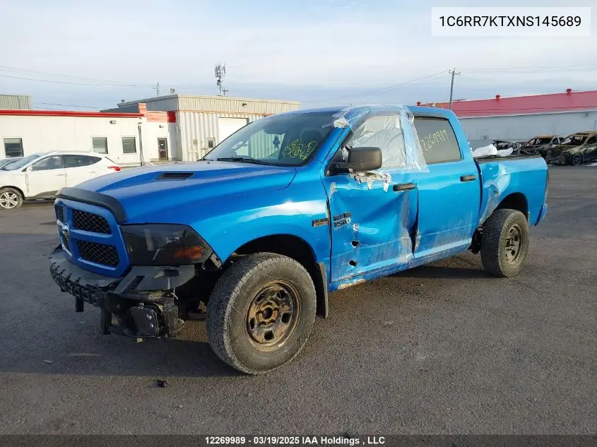 2022 Ram 1500 Classic Tradesman VIN: 1C6RR7KTXNS145689 Lot: 12269989