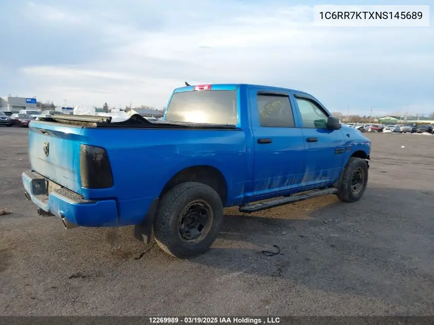 2022 Ram 1500 Classic Tradesman VIN: 1C6RR7KTXNS145689 Lot: 12269989