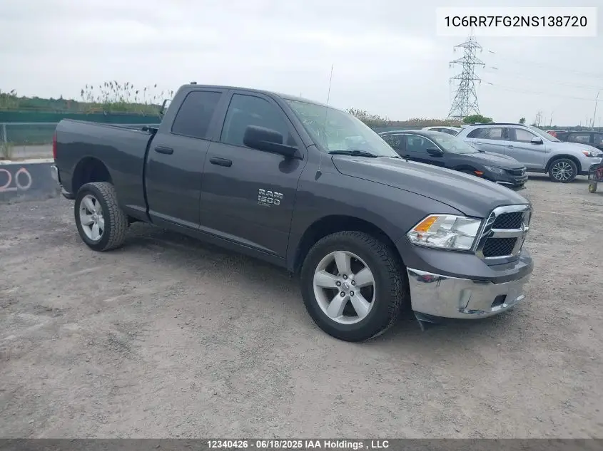 2022 Ram 1500 Classic Tradesman VIN: 1C6RR7FG2NS138720 Lot: 12340426