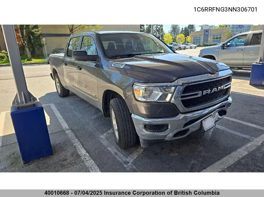 2022 Ram Ram VIN: 1C6RRFNG3NN306701 Lot: 40010668