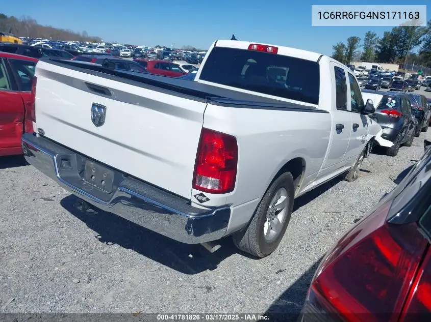 2022 Ram 1500 Classic Tradesman 4X2 6'4 Box VIN: 1C6RR6FG4NS171163 Lot: 41781826