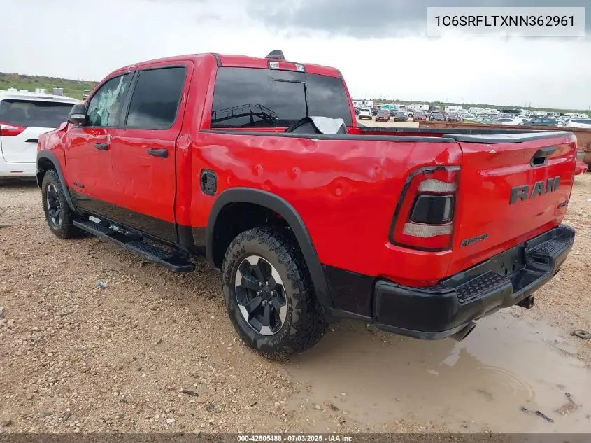 2022 Ram 1500 Rebel 4X4 5'7 Box VIN: 1C6SRFLTXNN362961 Lot: 42605488