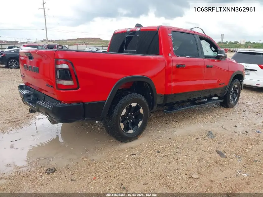 2022 Ram 1500 Rebel 4X4 5'7 Box VIN: 1C6SRFLTXNN362961 Lot: 42605488