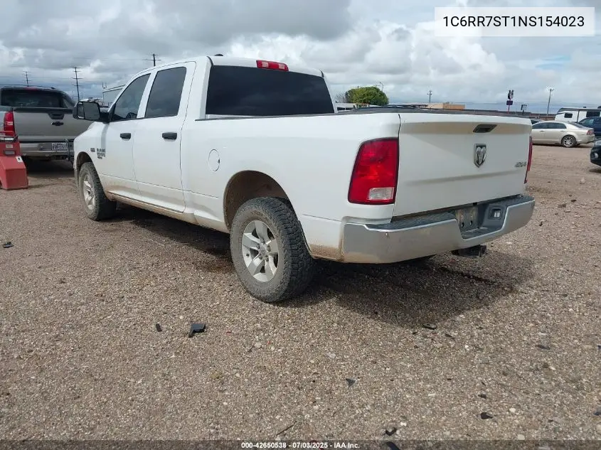 2022 Ram 1500 Classic Tradesman 4X4 6'4 Box VIN: 1C6RR7ST1NS154023 Lot: 42650538