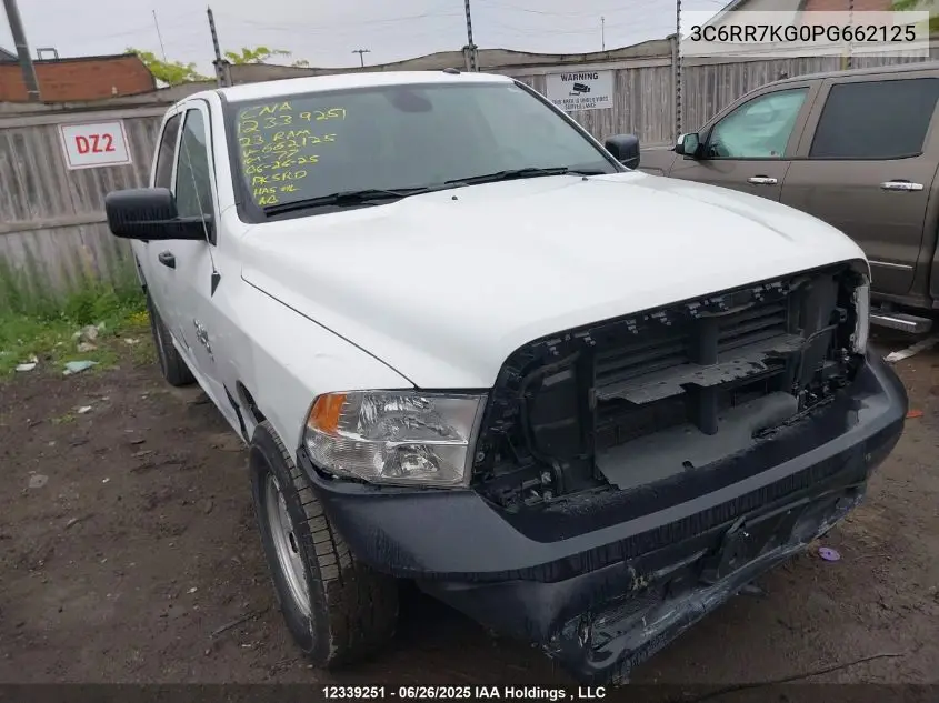 2023 Ram 1500 Classic Tradesman VIN: 3C6RR7KG0PG662125 Lot: 12339251