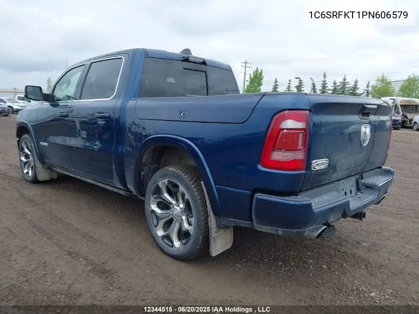 2023 Ram 1500 Longhorn VIN: 1C6SRFKT1PN606579 Lot: 12344515