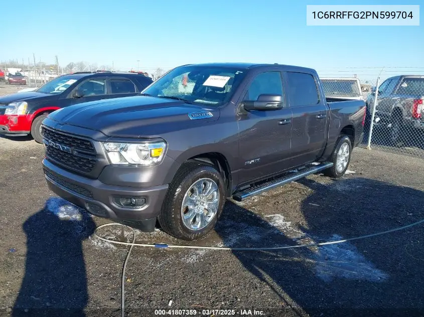 2023 Ram 1500 Big Horn 4X4 5'7 Box VIN: 1C6RRFFG2PN599704 Lot: 41807359