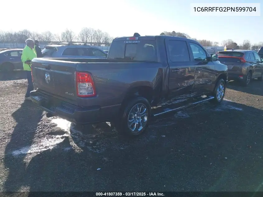 2023 Ram 1500 Big Horn 4X4 5'7 Box VIN: 1C6RRFFG2PN599704 Lot: 41807359