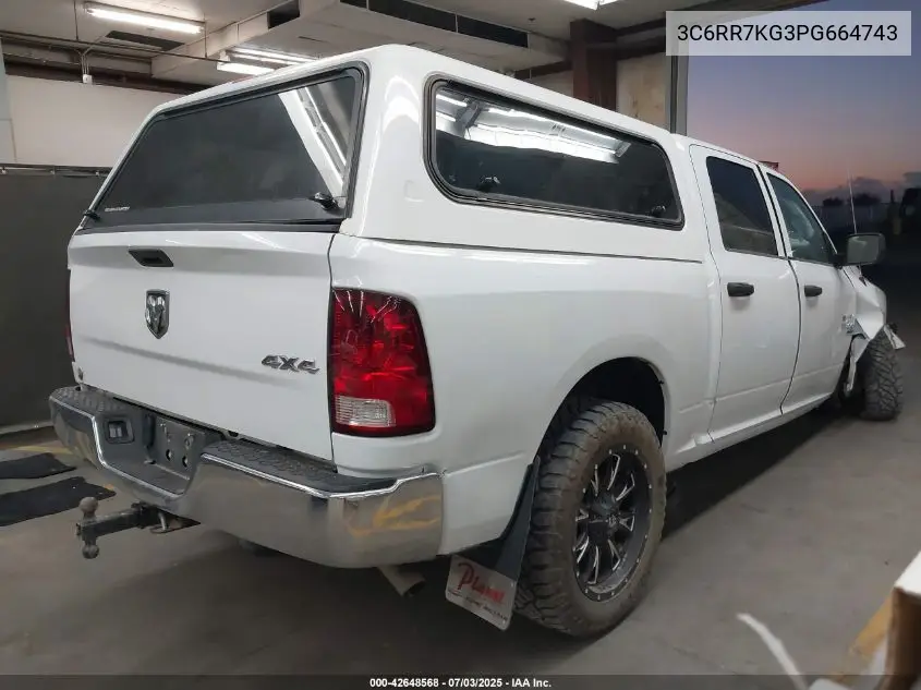 2023 Ram 1500 Classic Tradesman 4X4 5'7 Box VIN: 3C6RR7KG3PG664743 Lot: 42648568