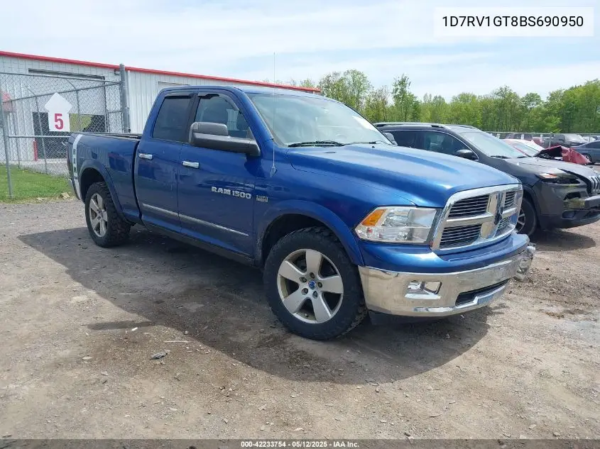2011 Ram Ram 1500 Slt VIN: 1D7RV1GT8BS690950 Lot: 42233754