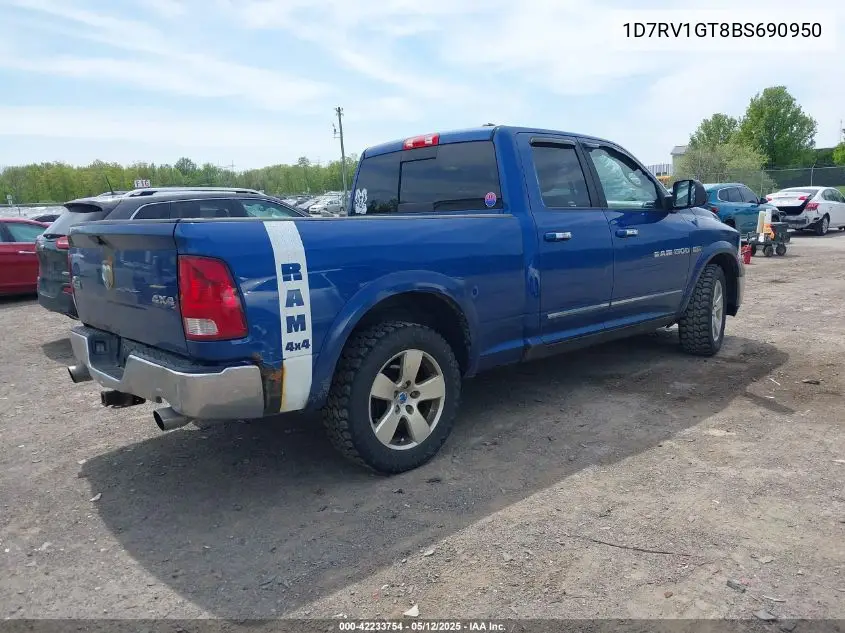 2011 Ram Ram 1500 Slt VIN: 1D7RV1GT8BS690950 Lot: 42233754