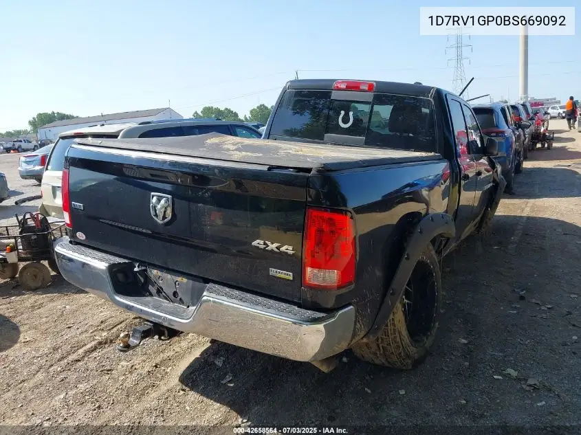 2011 Ram Ram 1500 Slt VIN: 1D7RV1GP0BS669092 Lot: 42658564