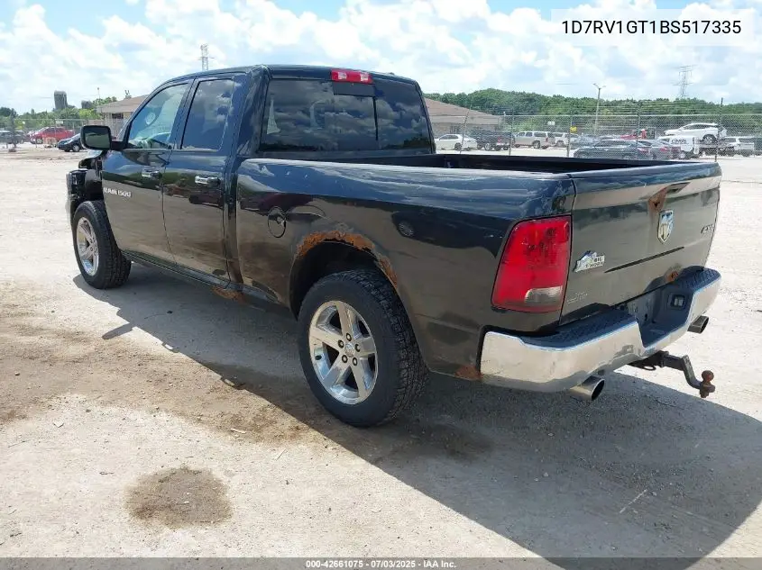2011 Ram Ram 1500 Slt VIN: 1D7RV1GT1BS517335 Lot: 42661075