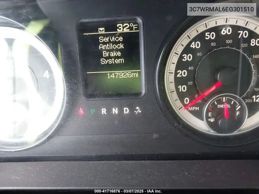 2014 Ram 5500 Chassis Tradesman/Slt VIN: 3C7WRMAL6EG301510 Lot: 41716876