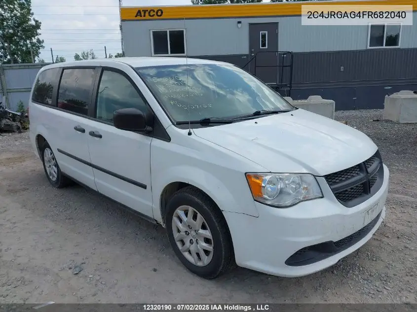 2015 Ram Cargo Tradesman VIN: 2C4JRGAG4FR682040 Lot: 12320190