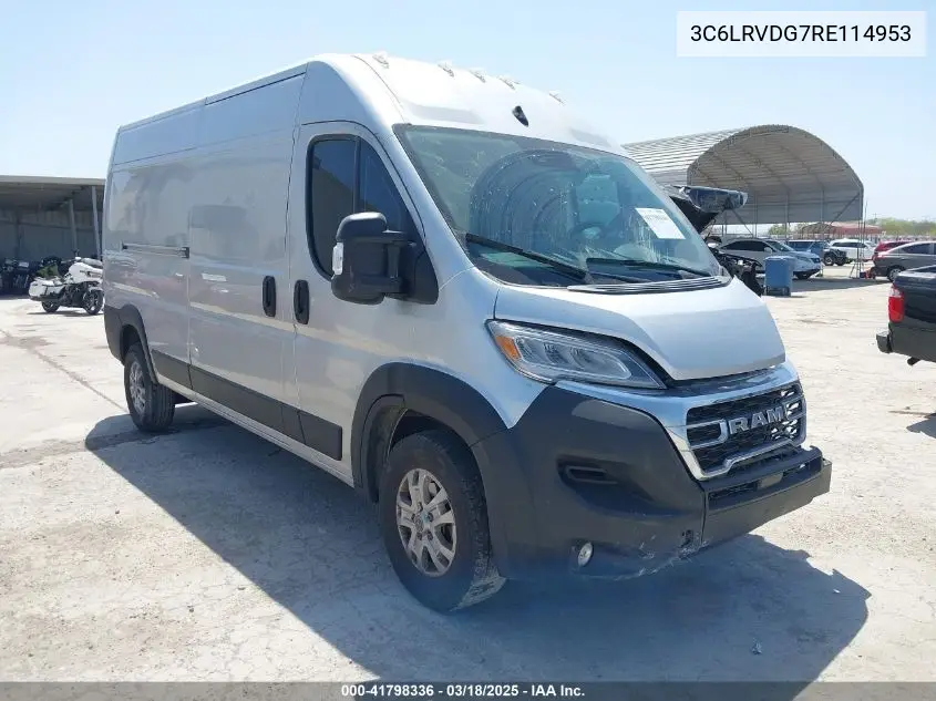 2024 Ram Promaster 2500 Slt High Roof 159 Wb VIN: 3C6LRVDG7RE114953 Lot: 41798336