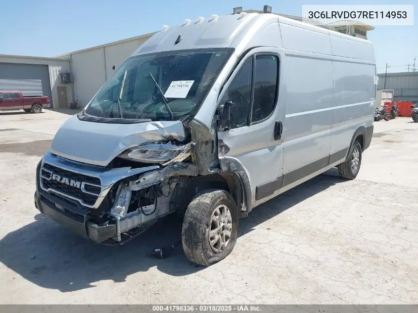 2024 Ram Promaster 2500 Slt High Roof 159 Wb VIN: 3C6LRVDG7RE114953 Lot: 41798336