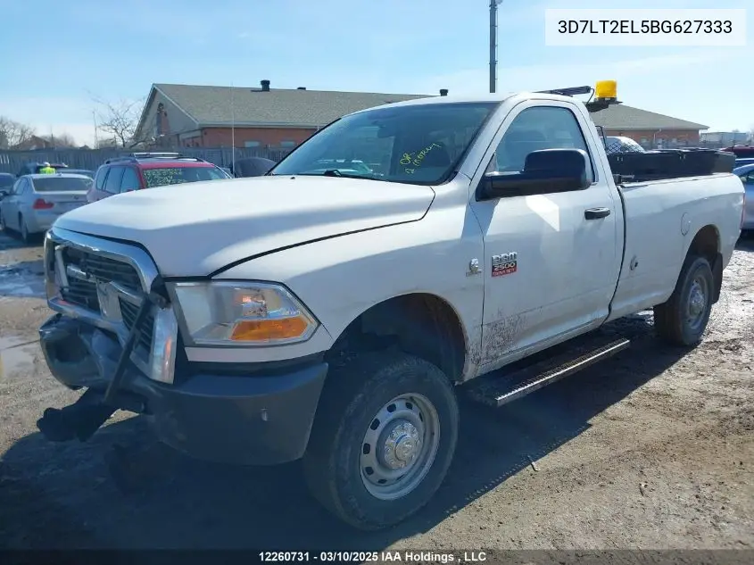 2011 Ram Ram 2500 St VIN: 3D7LT2EL5BG627333 Lot: 12260731X