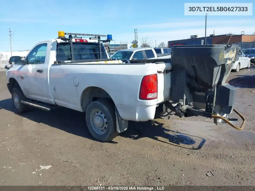 2011 Ram Ram 2500 St VIN: 3D7LT2EL5BG627333 Lot: 12260731X