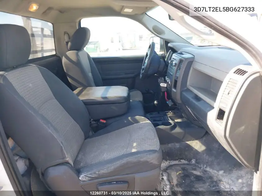 2011 Ram Ram 2500 St VIN: 3D7LT2EL5BG627333 Lot: 12260731X