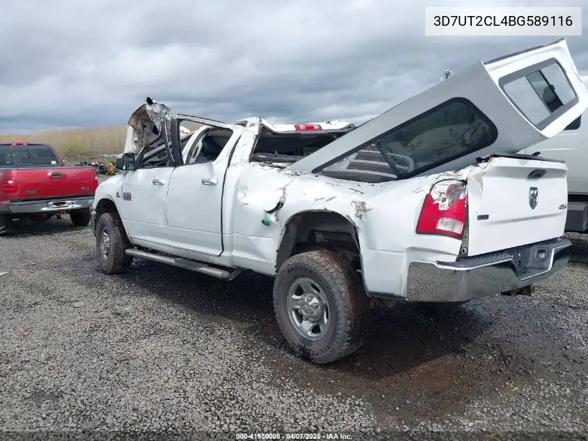 2011 Ram Ram 2500 Slt VIN: 3D7UT2CL4BG589116 Lot: 41950008