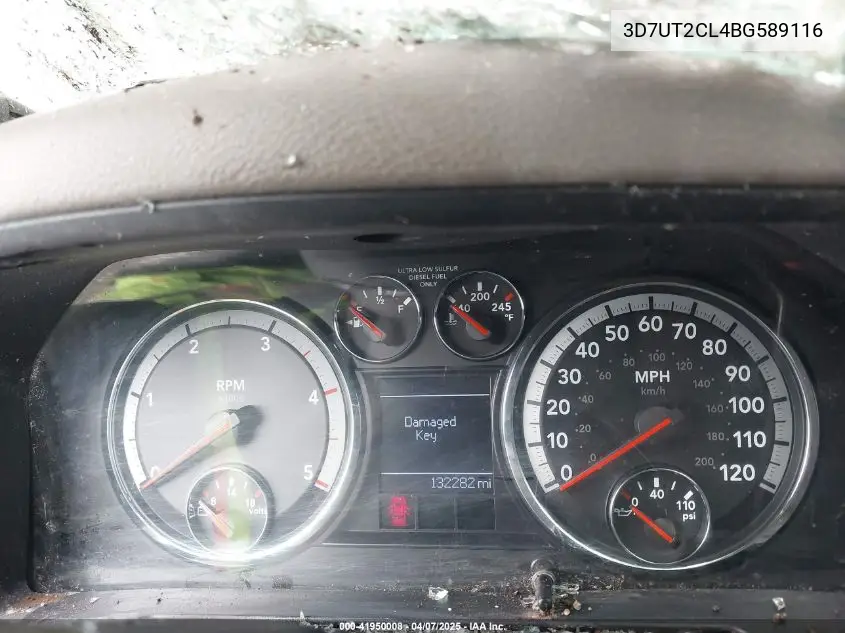 2011 Ram Ram 2500 Slt VIN: 3D7UT2CL4BG589116 Lot: 41950008