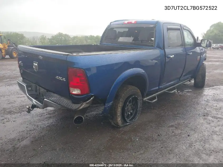 2011 Ram Ram 2500 Slt VIN: 3D7UT2CL7BG572522 Lot: 42244072