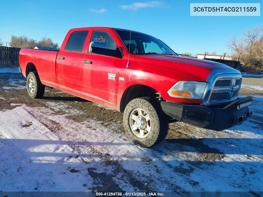 2012 Ram 2500 St VIN: 3C6TD5HT4CG211559 Lot: 41294756