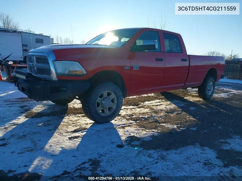 2012 Ram 2500 St VIN: 3C6TD5HT4CG211559 Lot: 41294756