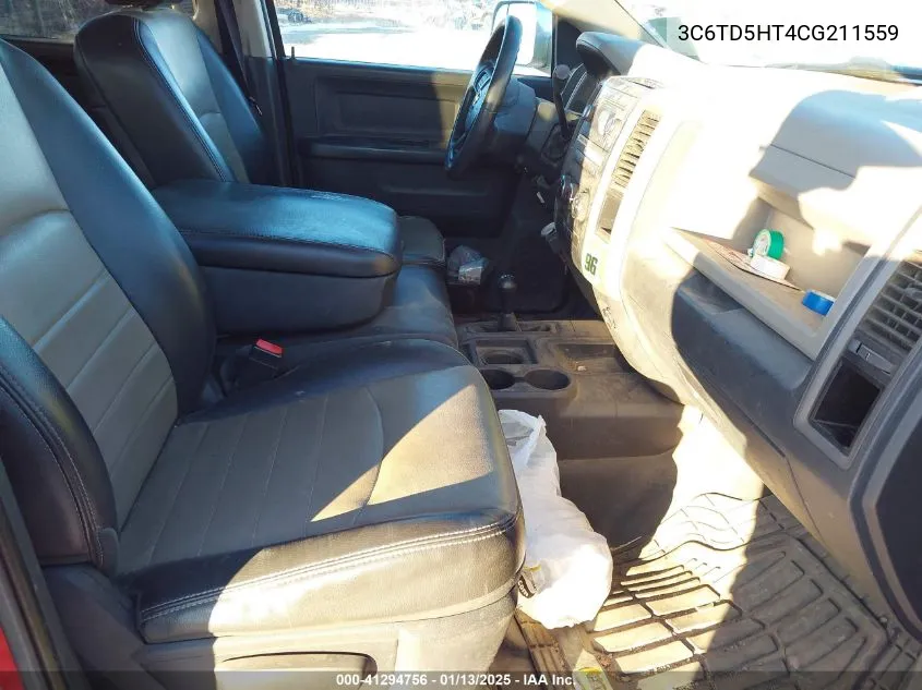 2012 Ram 2500 St VIN: 3C6TD5HT4CG211559 Lot: 41294756
