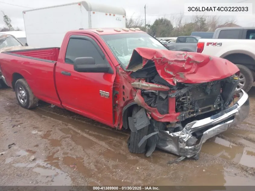 2012 Ram 2500 St VIN: 3C6LD4AT4CG222033 Lot: 41389900