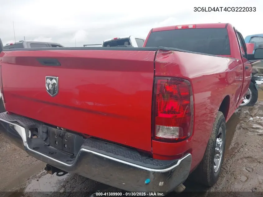 2012 Ram 2500 St VIN: 3C6LD4AT4CG222033 Lot: 41389900