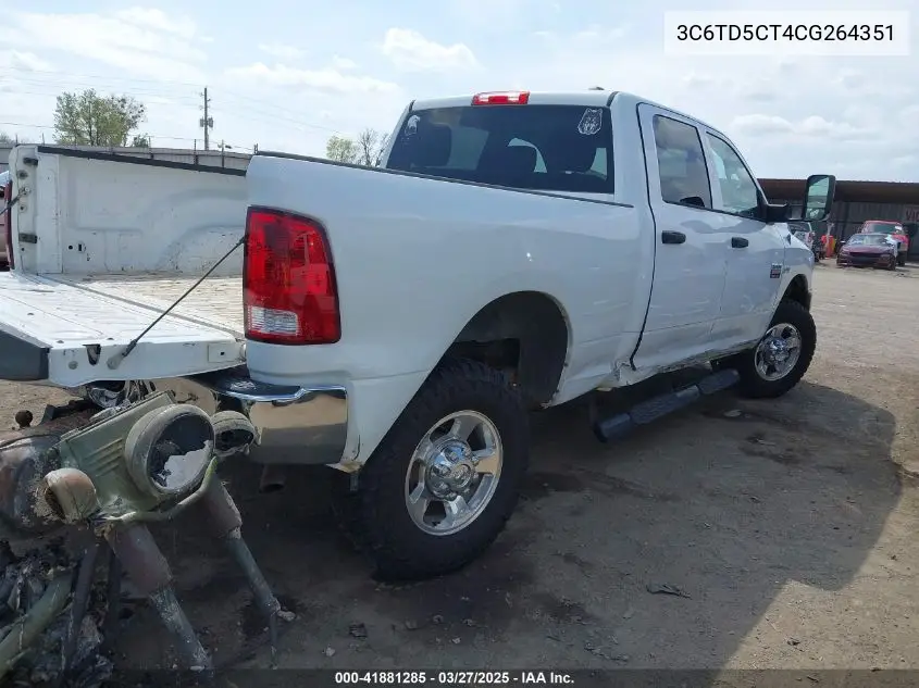 2012 Ram 2500 St VIN: 3C6TD5CT4CG264351 Lot: 41881285