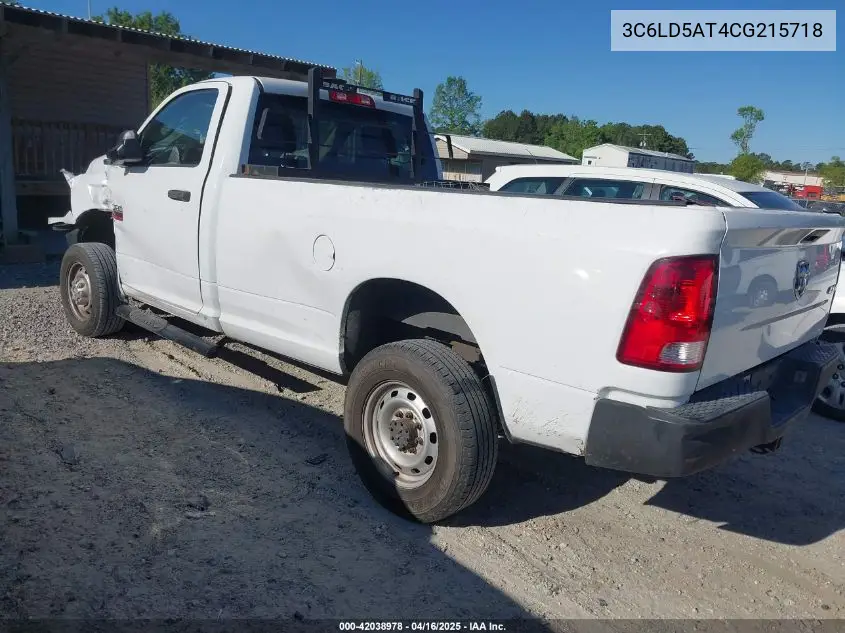 2012 Ram 2500 St VIN: 3C6LD5AT4CG215718 Lot: 42038978
