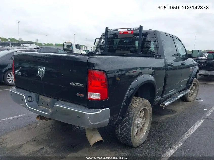 2012 Ram 2500 Slt VIN: 3C6UD5DL2CG142378 Lot: 42242505