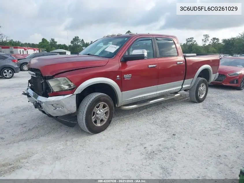 2012 Ram 2500 Laramie VIN: 3C6UD5FL6CG261029 Lot: 42307036