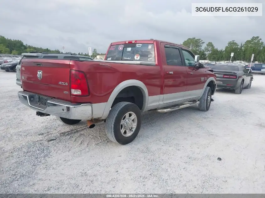 2012 Ram 2500 Laramie VIN: 3C6UD5FL6CG261029 Lot: 42307036