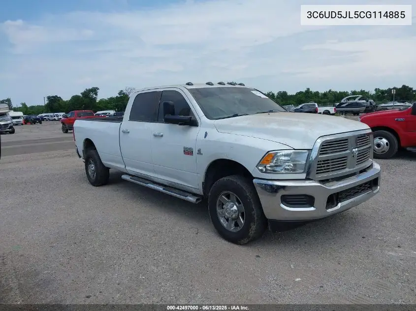 2012 Ram 2500 Slt VIN: 3C6UD5JL5CG114885 Lot: 42497000