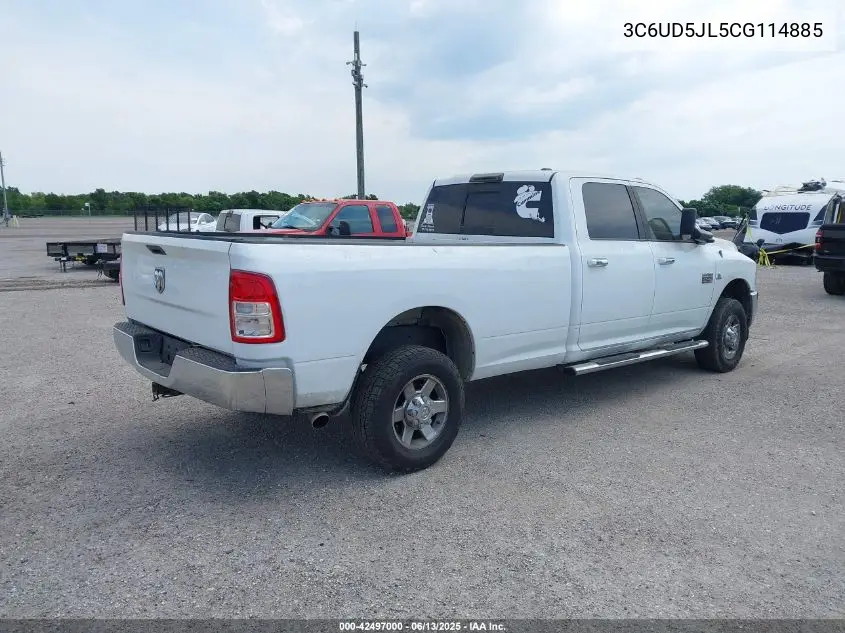2012 Ram 2500 Slt VIN: 3C6UD5JL5CG114885 Lot: 42497000