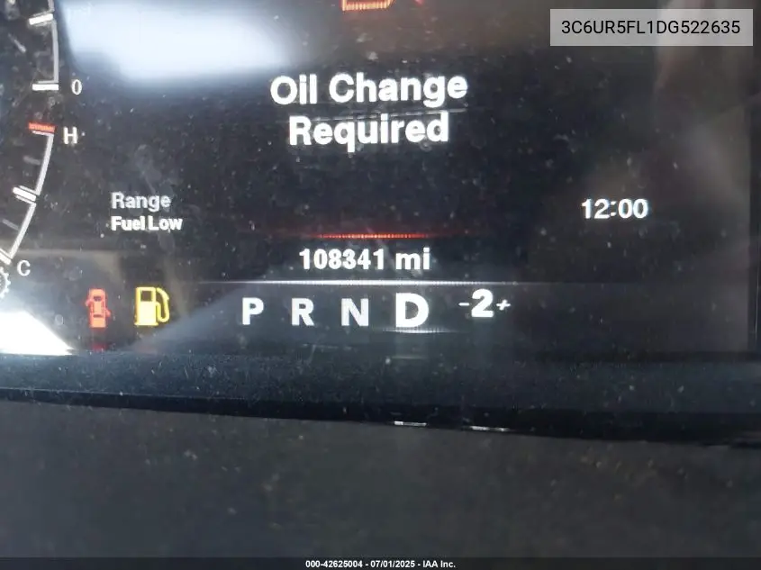 2013 Ram 2500 Laramie VIN: 3C6UR5FL1DG522635 Lot: 42625004