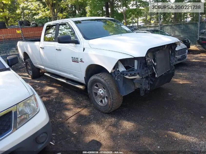 2016 Ram 2500 Slt VIN: 3C6UR5JL2GG221738 Lot: 42658336