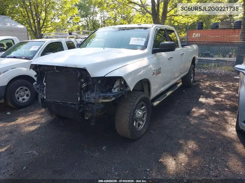2016 Ram 2500 Slt VIN: 3C6UR5JL2GG221738 Lot: 42658336