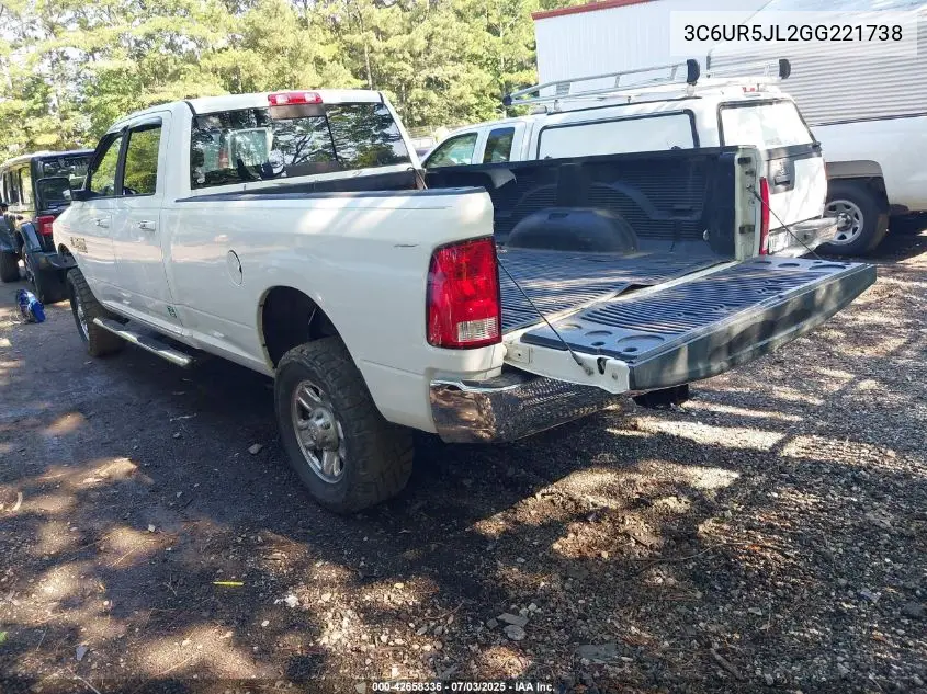 2016 Ram 2500 Slt VIN: 3C6UR5JL2GG221738 Lot: 42658336